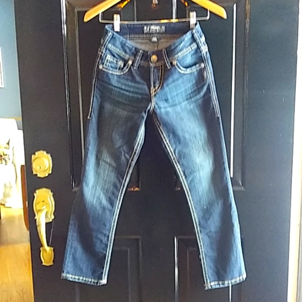 Silver Suki Capri Jeans Size 24